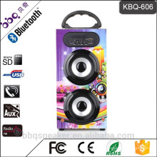 Design clássico KBQ-606 10 W falante com luz LED / USB / TF / FM